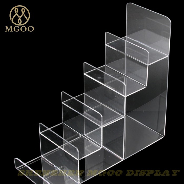 Countertop 5 Tiers Clear Acrylic Display Stand for Glasses