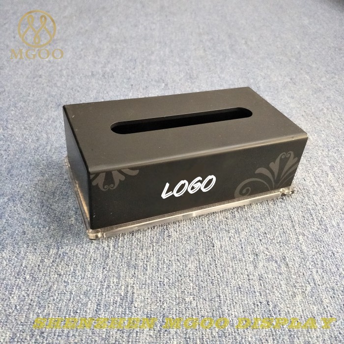 Custom Black Acrylic Tissue Box