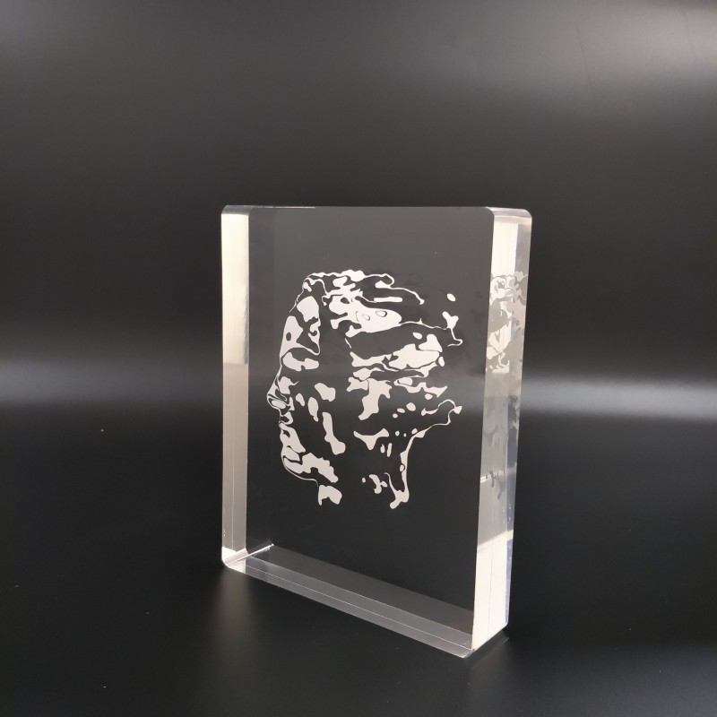 Acrylic paper weight Clear acrylic Brand Block